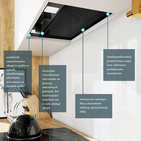 Okap kuchenny Spedtero 60.2 Black GLOBALO