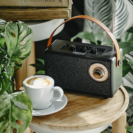 CR 1902 Black Radio FM z Bluetooth - USB-c