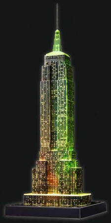Puzzle 3D Budynki nocą Empire State Building