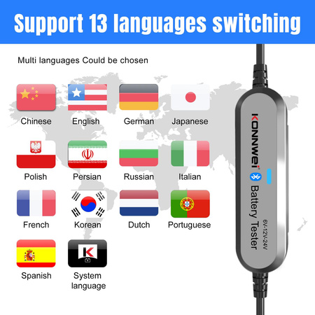 Miernik baterii Konnwei BK200