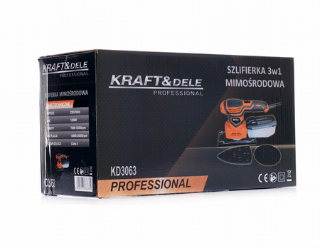 Szlifierka 3W1 mimośrodowa oscylacyjna z pojemnikiem KD3063 - KRAFT&DELE