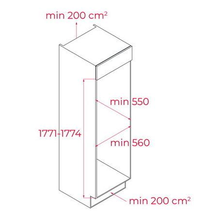 Chłodziarko-zamrażarka do zabudowy 177cm RBF 73351 FI WH TEKA