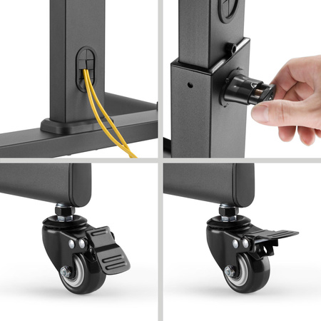 Mobilny uchwyt TV - stojak z półką