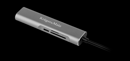 Adapter (HUB) USB typu C na HDMI/USB3.0/SD/MicroSD/C port