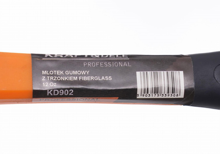 Młotek gumowy z rączką fiberglass KD902 - KRAFT&DELE