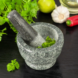 Moździerz, kamień zestaw 2 elementy, ø9,5x7cm Kingh KH-3358