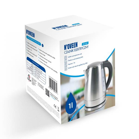 Czajnik elektryczny Noveen EK1401 1,0l inox wyłącznik Strix