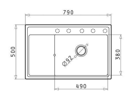 Zestaw - Zlewozmywak PYRAMIS CAMEA (79x50) 1B 1D R + Bateria IDEA Black Edition - 070168502BE - Volcano