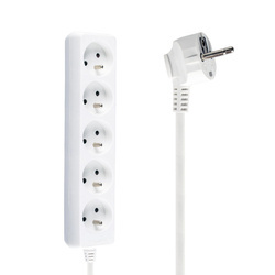 Przedłużacz sieciowy 5 gniazd 3m bez przeł. biały LB0084-3 LIBOX