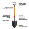 Szpadel z ostrą łyżką CAT J-Series D-Handle Round Point (0841308101149) - Cat