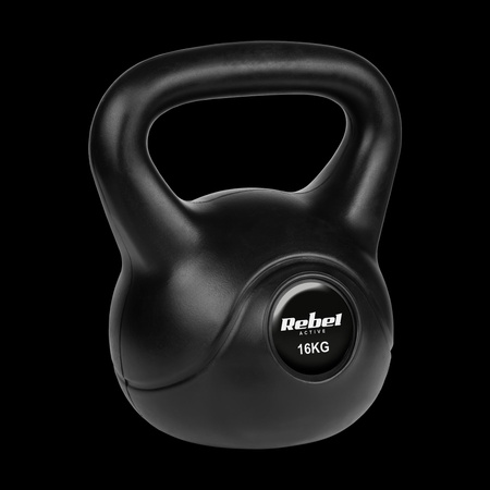 Kettlebell bitumiczny 16 kg REBEL ACTIVE