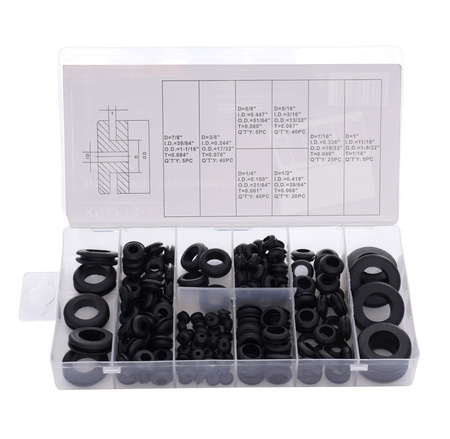 Przelotki gumowe 180szt. KD10485 - KRAFT&DELE