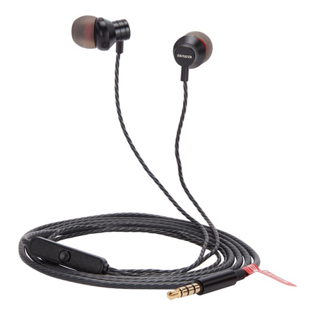 Słuchawki dokanałowe przewodowe AIWA ESTM-50BK czarne (8435256897166) - AIWA