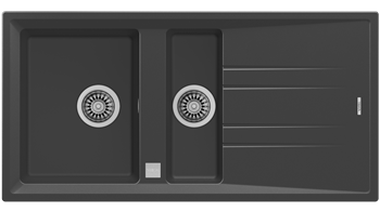 Zlewozmywak STONE 60 B-TG CIEMNY SZARY TEKA