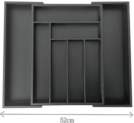 Organizer bambusowy do szuflady, czarny, 52x43x5 KINGHoff KH-1747