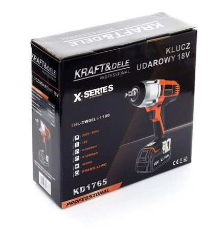 Klucz udarowy 20V X-SERIES KD1765 - KRAFT&DELE