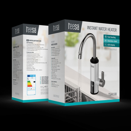 Przepływowy podgrzewacz wody - bateria kuchenna biała