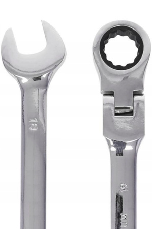 Klucze płasko oczkowe z grzechotką łamane 12el. KD10947 - KRAFT&DELE