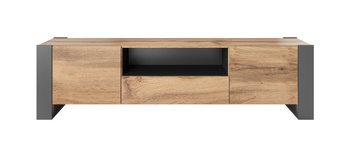Szafka RTV WOOD 180/44/48 dąb wotan + antracyt