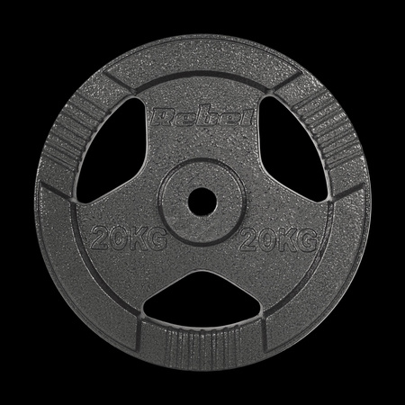 Obciążenie żeliwne 20kg, otwór 31mm, talerz z uchwytami, REBEL ACTIVE