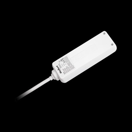 Przedłużacz biały Rebel 3 gniazda, kabel 3m (3x1,5mm), bez przełącznika