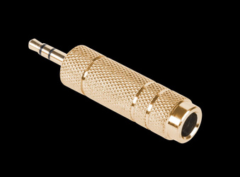 Złącze Jack 3.5/6.3 złote metal