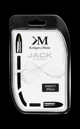 Kabel wtyk - gniazdo jack 3.5 stereo 3.0m Kruger&Matz
