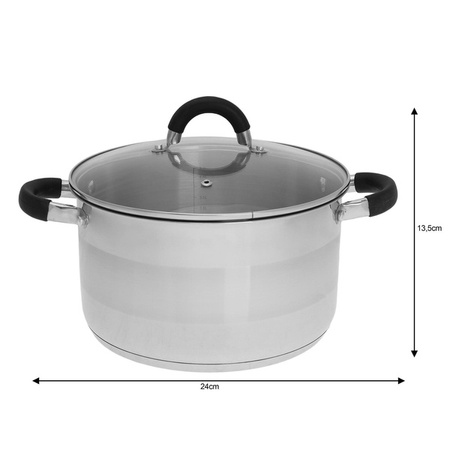 Garnek stal Ø24cm 6l Kinghof KH-4346