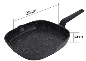Patelnia, kolor czarny-marmurek, Ø28CM Klausber KB-7662