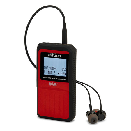 Przenośne radio AIWA RD-20DAB/RD, DAB+/FM czerwone (8435256897760) - AIWA