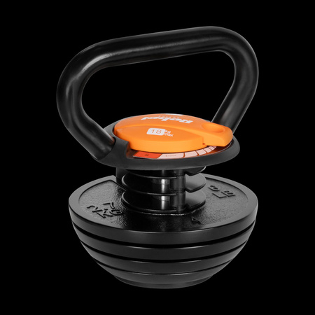 Kettlebell żeliwny automatyczny regulowany 18 kg REBEL ACTIVE