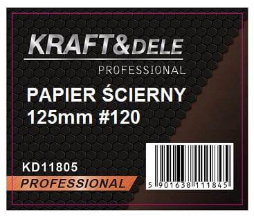 Papier ścierny 50szt. krążek 125mm P120 na rzep KD11805 - KRAFT&DELE