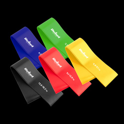 Zestaw gum do ćwiczeń lateksowy - Mini Band L, 2.3-18.2 kg, 5 gum, kolorowy, REBEL ACTIVE
