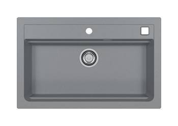 ATROX 40 kol. 81 BETON zlew Granital (790 x 500) 1 kom. z syfonem POP-UP 3 1/2" ALVEUS (1140446)