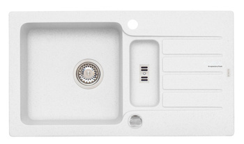 ALVEUS NIAGARA 70 zlewozmywak granitowy biały (1127011)