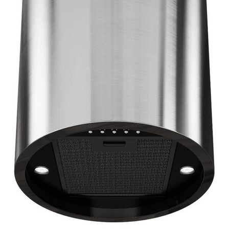 Okap przyścienny tuba srebrny inox  kuchenny LANILIA Newelio 39.1 Inox