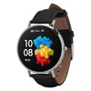 GARETT Smartwatch Verona srebrno-czarny skórzany (5904238484517) - Garett