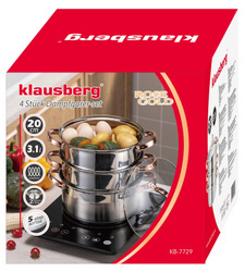 KB7729 Garnek do gotowania na parze 4elm, 20cm, 3,1L KB-7729