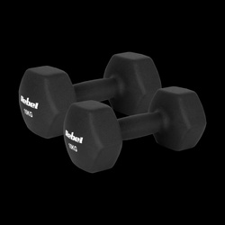 Hantelki żeliwne neoprenowe HEX 2x10kg, REBEL ACTIVE
