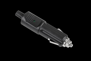 Wtyk zapalniczki sam.z diodą+bezp.