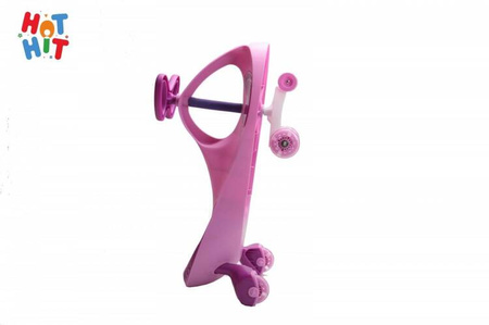 Jeździk Grawitacyjny Swing Car- Kauczukowe Koła LED różowy