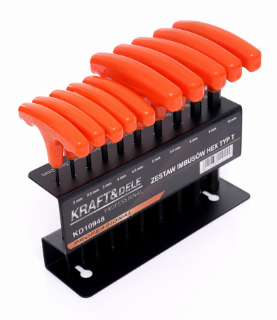 Zestaw 10 imbusów na stojaku KD10948 - KRAFT&DELE