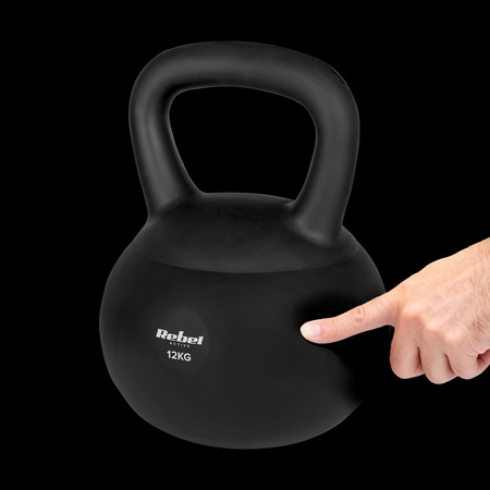 Soft Kettlebell miękki winylowy 12kg REBEL ACTIVE