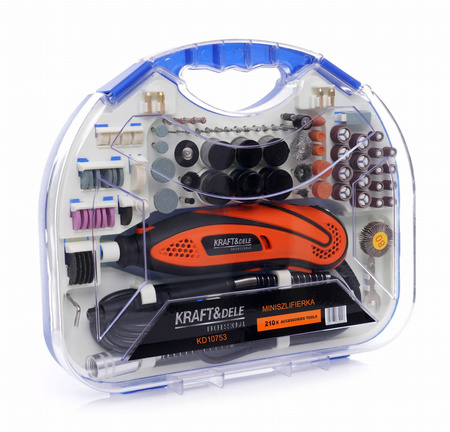 Mini szlifierka 270W + akcesoria 210el. KD10753 - KRAFT&DELE