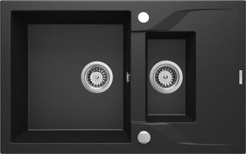 Zlewozmywak granitowy 1.5-komorowy z ociekaczem (ZQN G513) - Deante