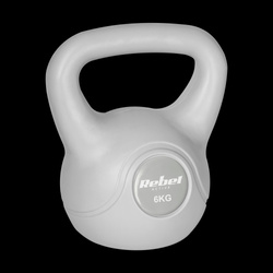 Kettlebell bitumiczny 6 kg szary REBEL ACTIVE