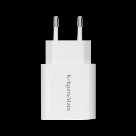 Ładowarka sieciowa Kruger&Matz GaN dual USB z funkcją Power Delivery i Quick Charge