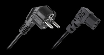 Kabel zasilający sieciowy do komputera kątowy