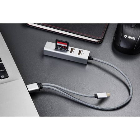 Czytnik kart YHC 103SR USB C OTG HUB+reader YENKEE