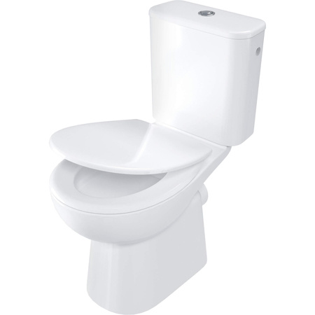 Miska WC kompakt bezkołnierzowa (CDFD6RPS) - Deante